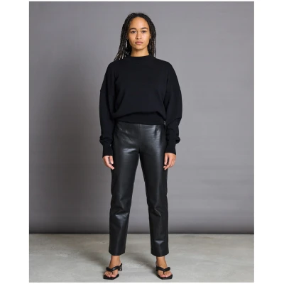 JAN 'N JUNE Damen vegan Pullover Yin Schwarz