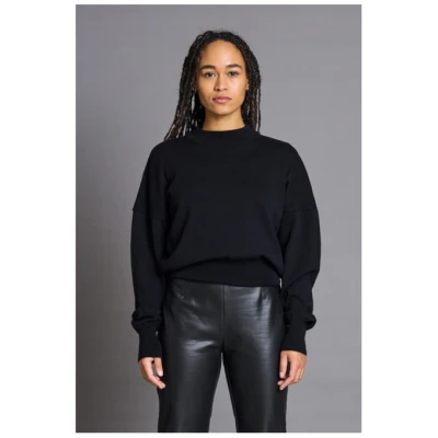 JAN 'N JUNE Damen vegan Pullover Yin Schwarz