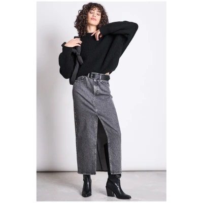 JAN 'N JUNE Damen vegan Rock Luce Denim Hellgrau