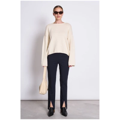JAN 'N JUNE Damen vegan Schlitzhosen Rhue Schwarz