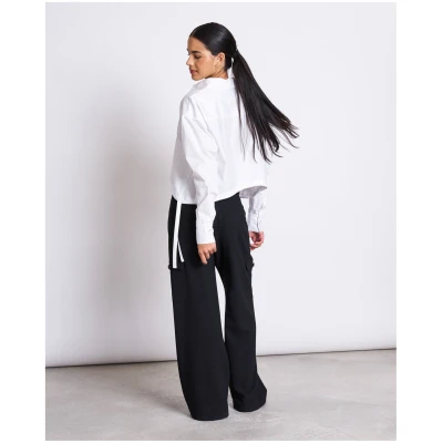 JAN 'N JUNE Damen vegan Shirt Drawstring Isted Weiß