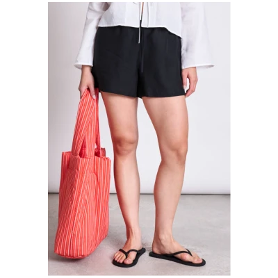JAN 'N JUNE Damen vegan Shorts Marum Drawstring Schwarz