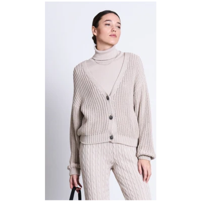 JAN 'N JUNE Damen vegan Strickjacke Lena Elfenbein