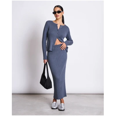 JAN 'N JUNE Damen vegan Strickjacke Mit Rundhalsausschnitt Glimt Turbulence