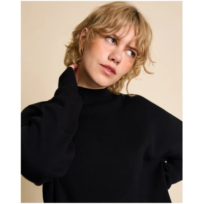 JAN 'N JUNE Damen vegan Strickkleid Nuna Schwarz