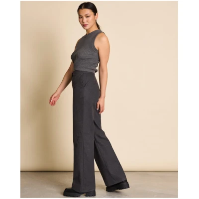 JAN 'N JUNE Damen vegan Strickoberteil Garda Dunkelgrau