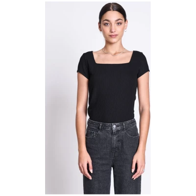 JAN 'N JUNE Damen vegan T-Shirt Arima Schwarz