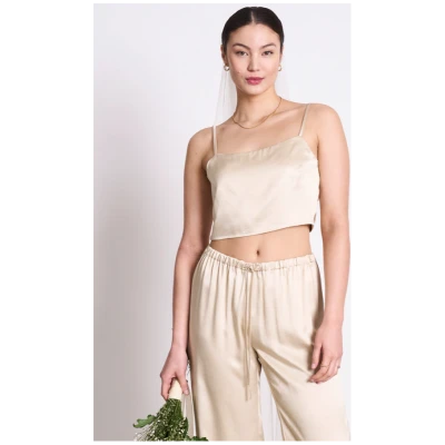 JAN 'N JUNE Damen vegan Top Leevke Elfenbein