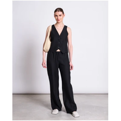 JAN 'N JUNE Damen vegan Weste Hvide Schwarz
