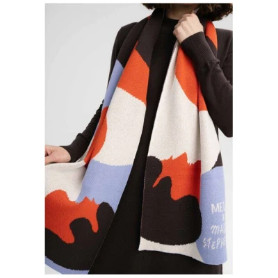Jacquard Rippstrick Schal Artist Edition Maggie | von MELA | Fairtrade & GOTS zertifiziert