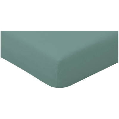 Jersey-Spannbettlaken aus reiner Bio-Baumwolle, salbei 100 x 220 cm
