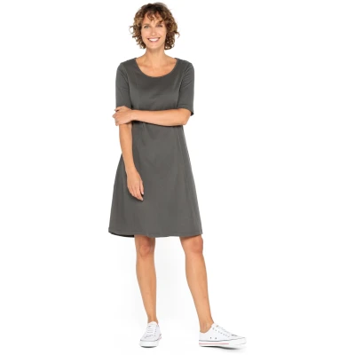Jerseykleid 1/2-Arm aus reiner Bio-Baumwolle, lakritz 38