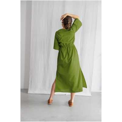 Jyoti Fair Works Damen vegan Kleid Vasi Basil