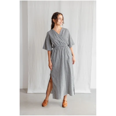 Jyoti Fair Works Damen vegan Kleid Vasi Kariert
