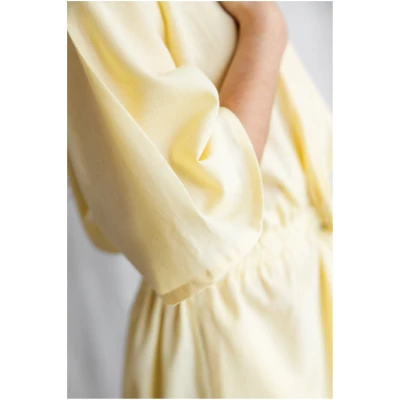 Jyoti Fair Works Damen vegan Kleid Vasi Zitronengelb