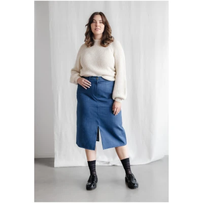 Jyoti Fair Works Damen vegan Rock Aleena Denim Blau