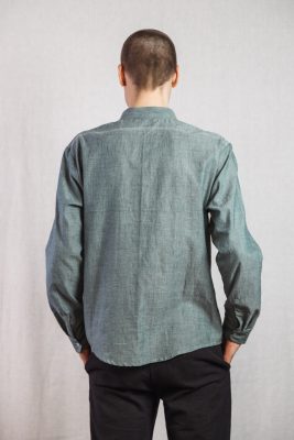 Jyoti Fair Works Herren vegan Hemd Harish Eukalyptus