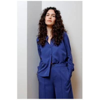 KOMODO Damen vegan Bluse Kenji Navy