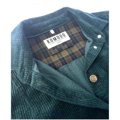 KOMODO Damen vegan Kleid Corduroy Ruby Marine GrÃ¼n