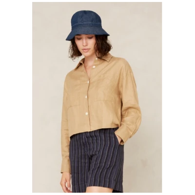 Kings of Indigo Damen vegan Bluse Quinn Beige