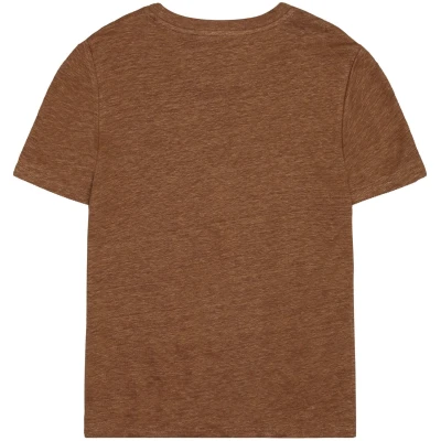 KnowledgeCotton Apparel Damen vegan T-Shirt Regular Braun