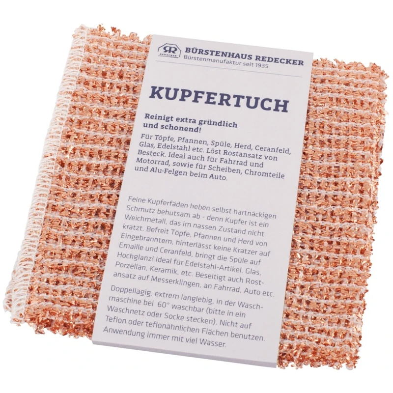 Kupfertuch, 2er-Pack 14 x 15 cm