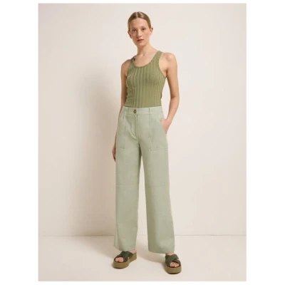 LANIUS Marlenehose mit aufgesetzten Taschen aus TENCEL Lyocell und Bio-Baumwolle