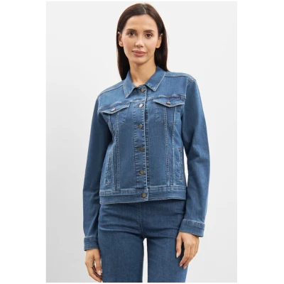 LAURIE Damen vegan Jeansjacke Ls Marie Blue Denim
