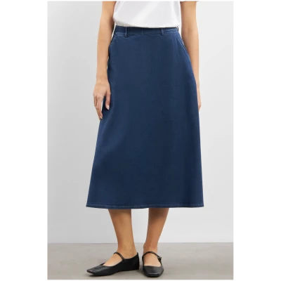 LAURIE Damen vegan Rock Asta Medium Blue Denim