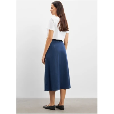 LAURIE Damen vegan Rock Asta Medium Blue Denim