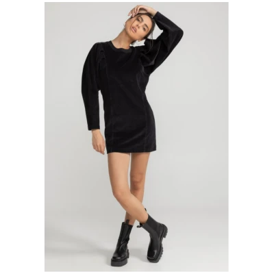 LOVJOI Damen vegan Kleid Aminea Schwarz