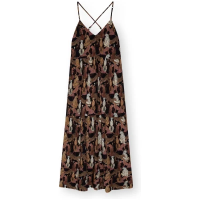LOVJOI Damen vegan Maxikleid Tapajo Wild Cats