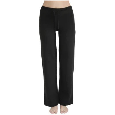 Leela Cotton Damen vegan Yogahose Mit Geripptem Bund Schwarz