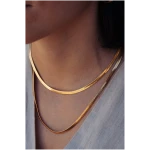 Les Reines Damen vegan Halskette Regal Serpent 24k Vergoldet