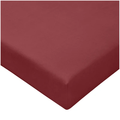 Linon-Spannbetttuch aus reiner Bio-Baumwolle, weinlaub 100 x 200 cm