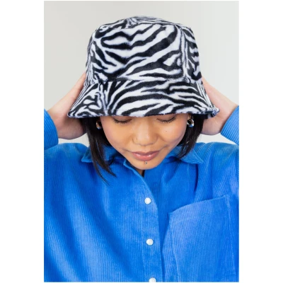 MAHLA Damen vegan Eimer Hut Zebra