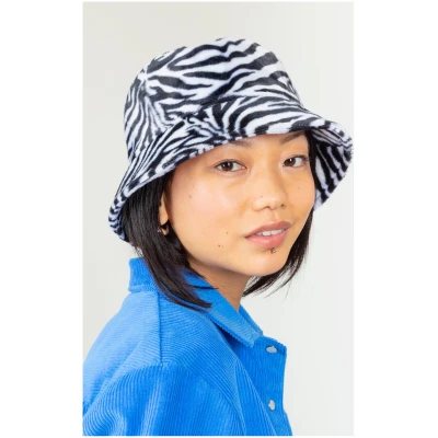 MAHLA Damen vegan Eimer Hut Zebra