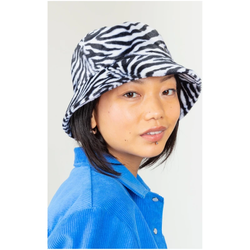 MAHLA Damen vegan Eimer Hut Zebra