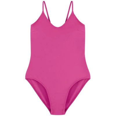 MATONA Damen vegan Badeanzug V-Ausschnitt Lila