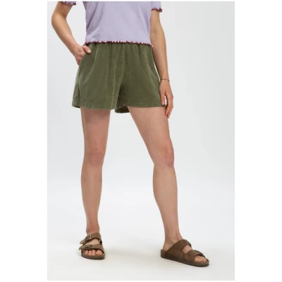 MATONA Damen vegan Frotteeshorts OlivgrÃ¼n