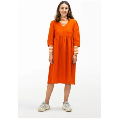 MATONA Damen vegan Kleid KÃ¼rbis Orange