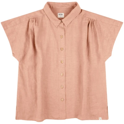 MATONA Damen vegan Leinenhemd Rose Rosa
