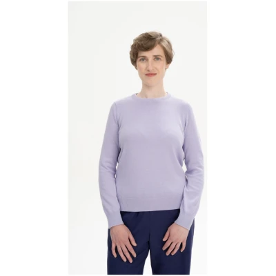 MELA Damen vegan Pullover Feinstrick Dhana Crocus Lila