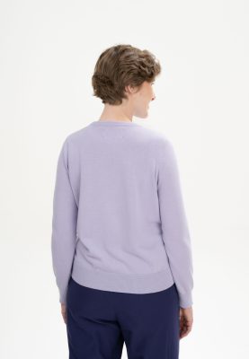 MELA Damen vegan Pullover Feinstrick Dhana Crocus Lila