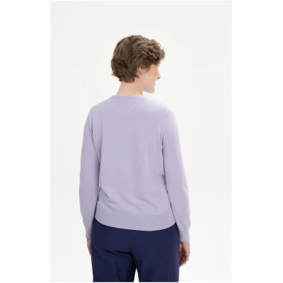 MELA Damen vegan Pullover Feinstrick Dhana Crocus Lila