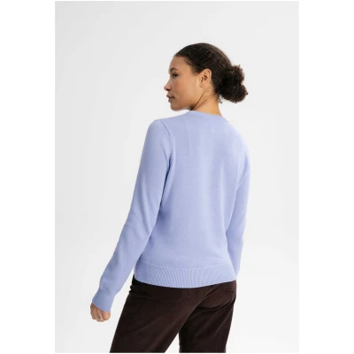 MELA Damen vegan Pullover Feinstrick Dhana Lila