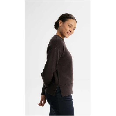 MELA Damen vegan Strickpullover Faiza Dunkelbraun
