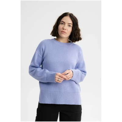MELA Damen vegan Strickpullover Faiza Forgetmenot Hellblau