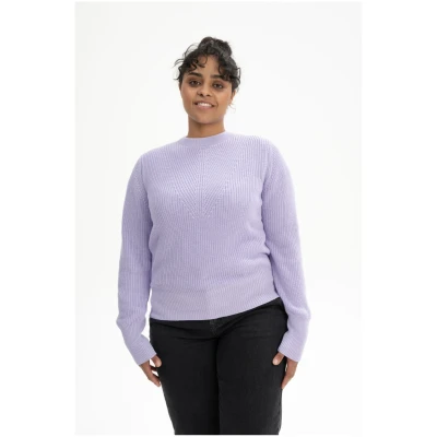MELA Damen vegan Strickpullover Gauri Crocus Lila