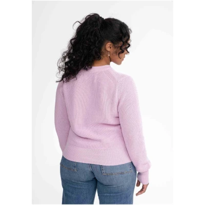 MELA Damen vegan Strickpullover Gauri Gelato Himbeere
